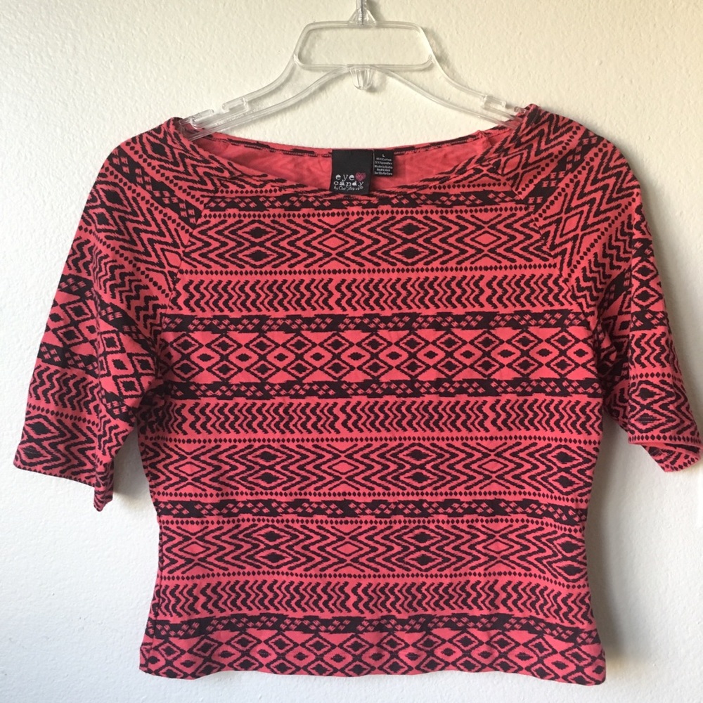 Aztec Print Crop Top